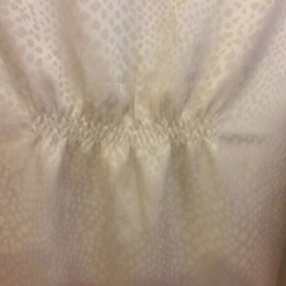 Calvin Klein Beige Animal Print Button Blouse Top - Picture 6 of 6